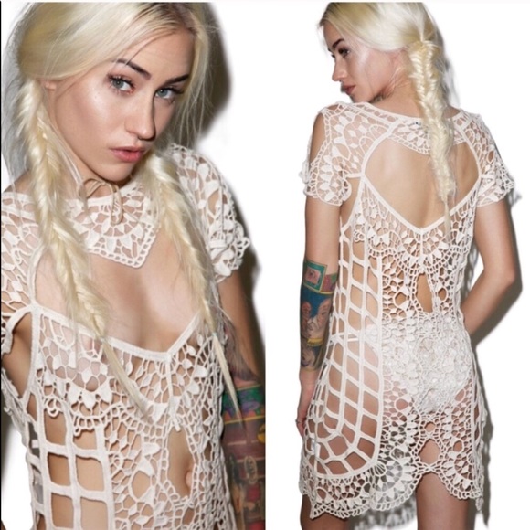 Host Pick For Love and Lemons Barcelona Swim Cover Up Size Small EUC - Picture 6 of 11